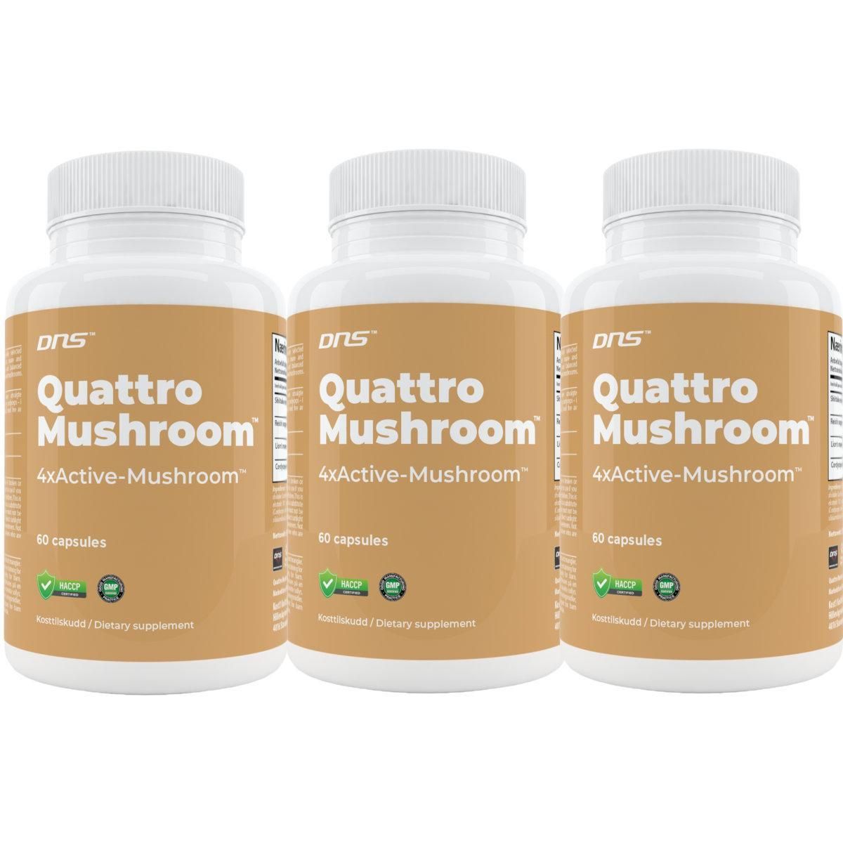 3-pack Quattro Mushroom ™ 1600 mg - 3 x 60 kapsler