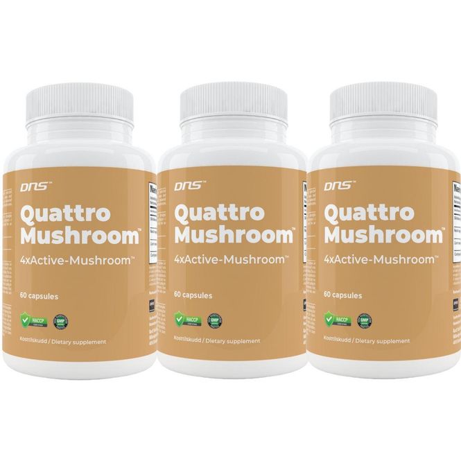 Hovedbilde 3-pack Quattro Mushroom ™ 1600 mg - 3 x 60 kapsler