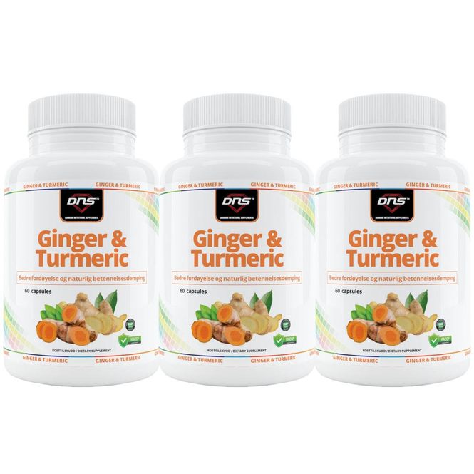Hovedbilde 3-pack Ginger & Turmeric - Ingefær og Gurkemeie 3 x 60 kapsler