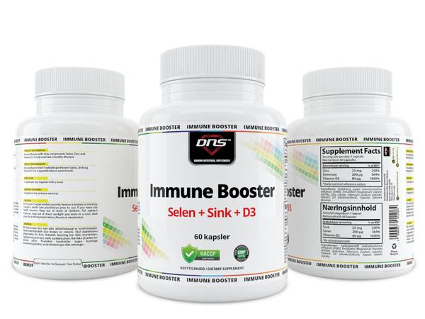 Immune Booster  - Selen + Sink + D3 Vitamin - 60 kapsler