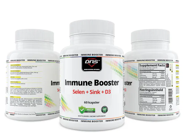 Immune Booster  - Selen + Sink + D3 Vitamin - 60 kapsler