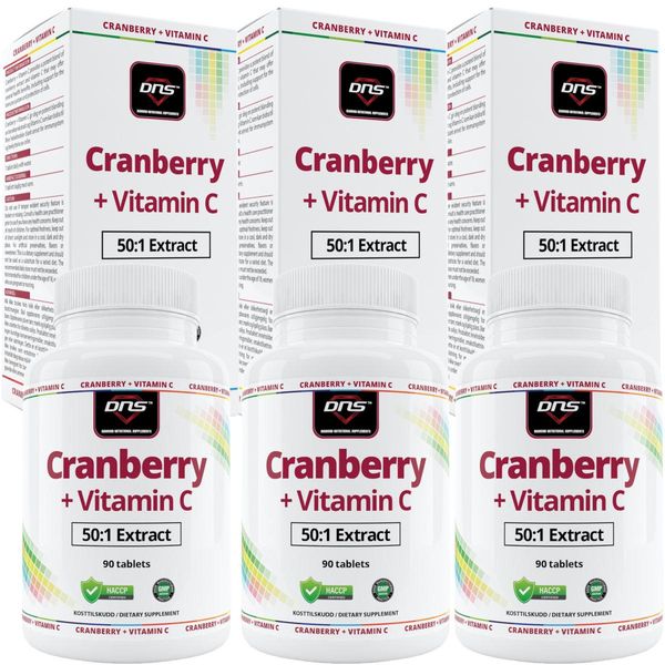 3-pack Cranberry + Vitamin C - 90 tabletter