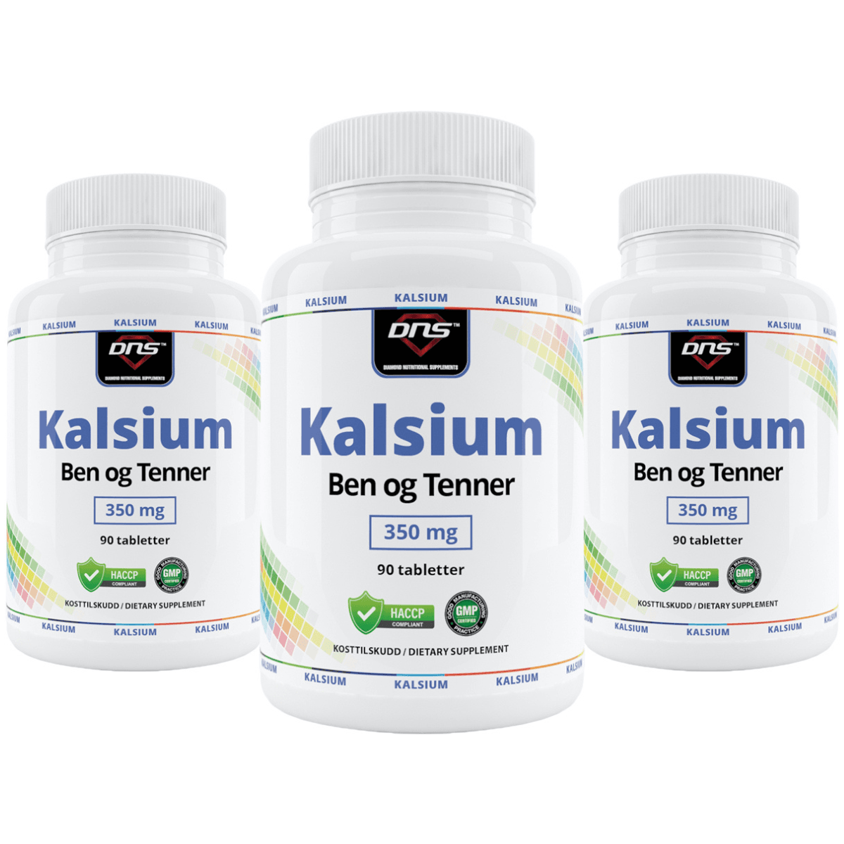 3-pack Kalsium - Ben og Tenner - 3 x 90 tabletter