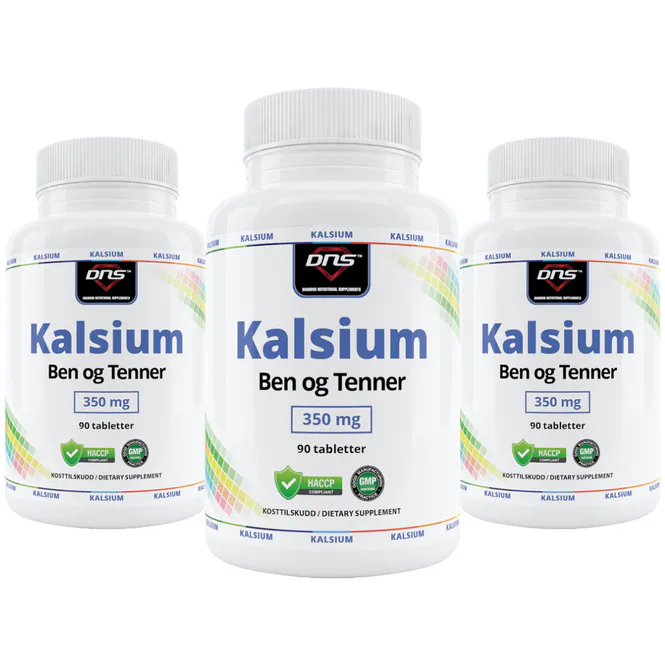 Hovedbilde 3-pack Kalsium - Ben og Tenner - 3 x 90 tabletter