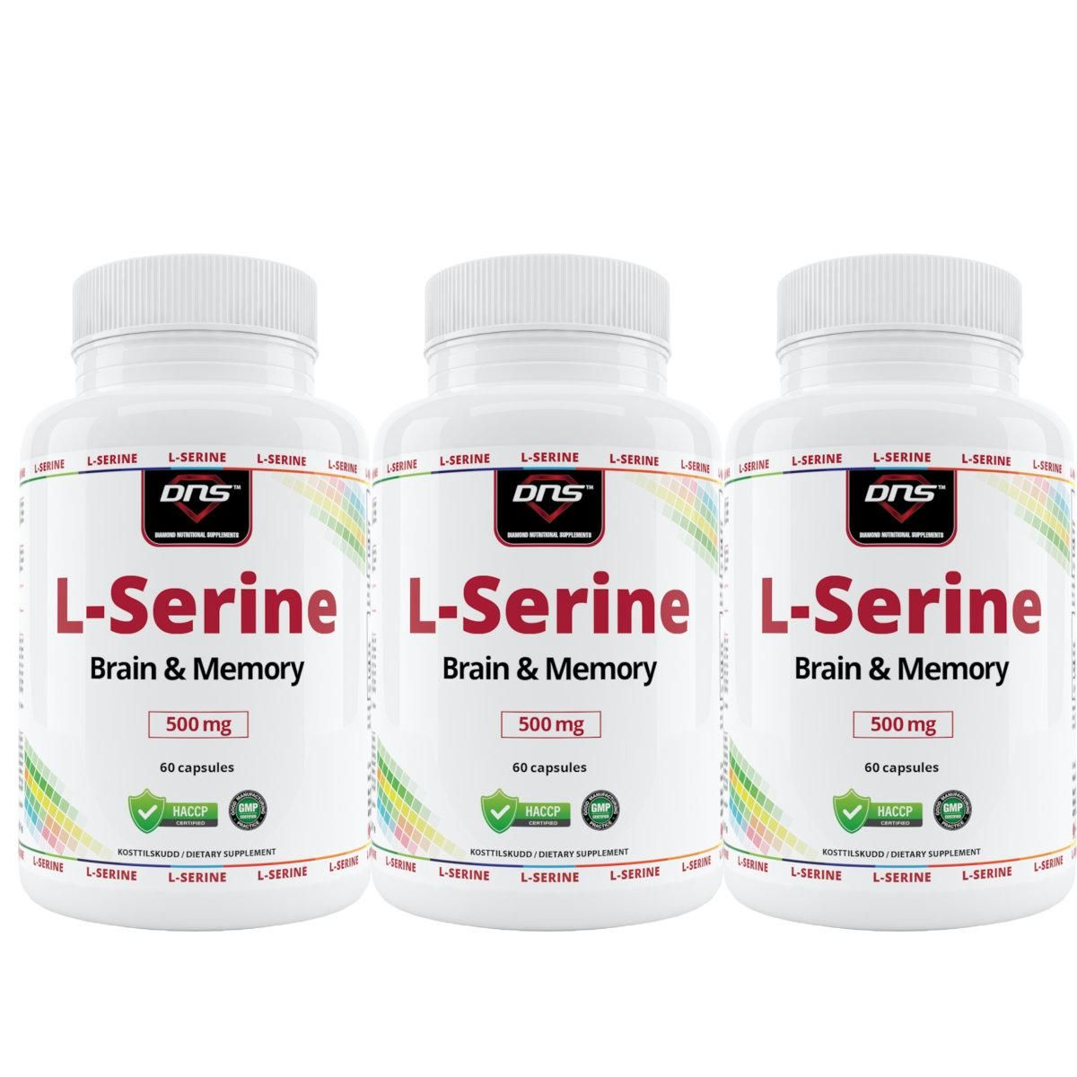 3-pack L-Serine - 3 x 60 kapsler