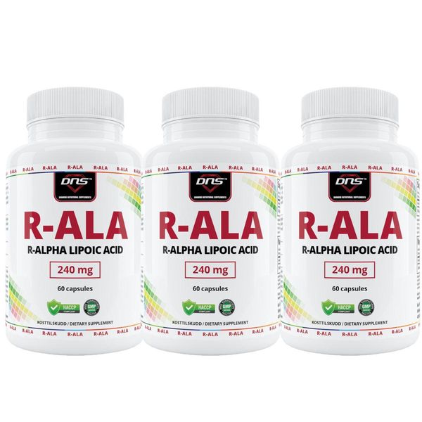 3-pack R-ALA - R-alfa-liponsyre - 3 x 60 kapsler 