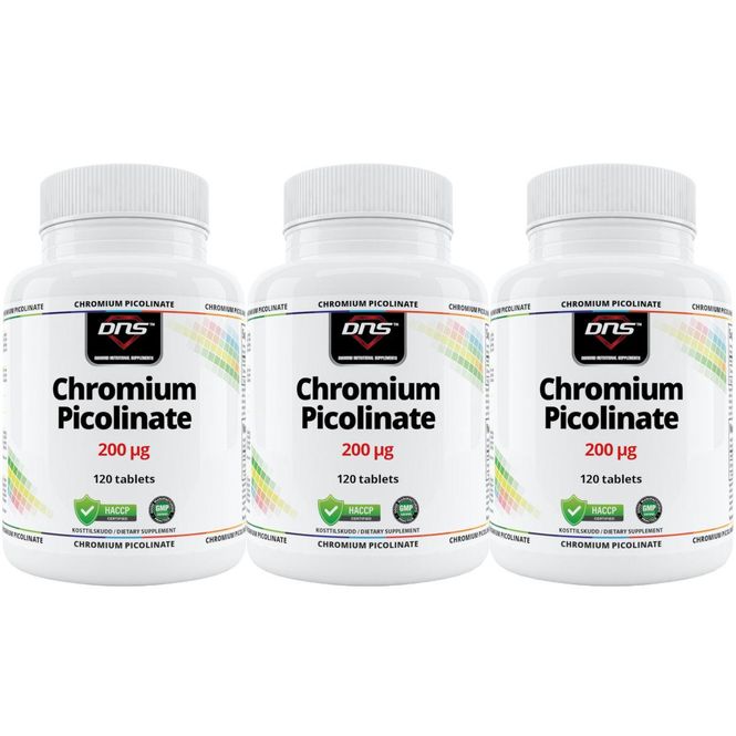 Hovedbilde 3-pack Chromium Picolinate Blood Sugar Support - 3 x 120 tabletter