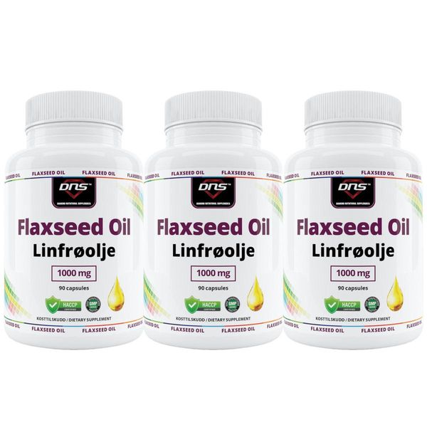 3-pack Flaxseed Oil (Linfrøolje) - 3 x 90 kapsler