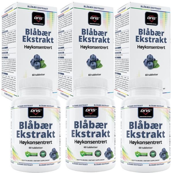 3-pack Blåbær Ekstrakt - 60 tabletter