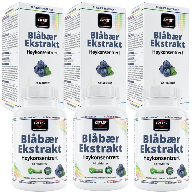 Hovedbilde 3-pack Blåbær Ekstrakt - 60 tabletter