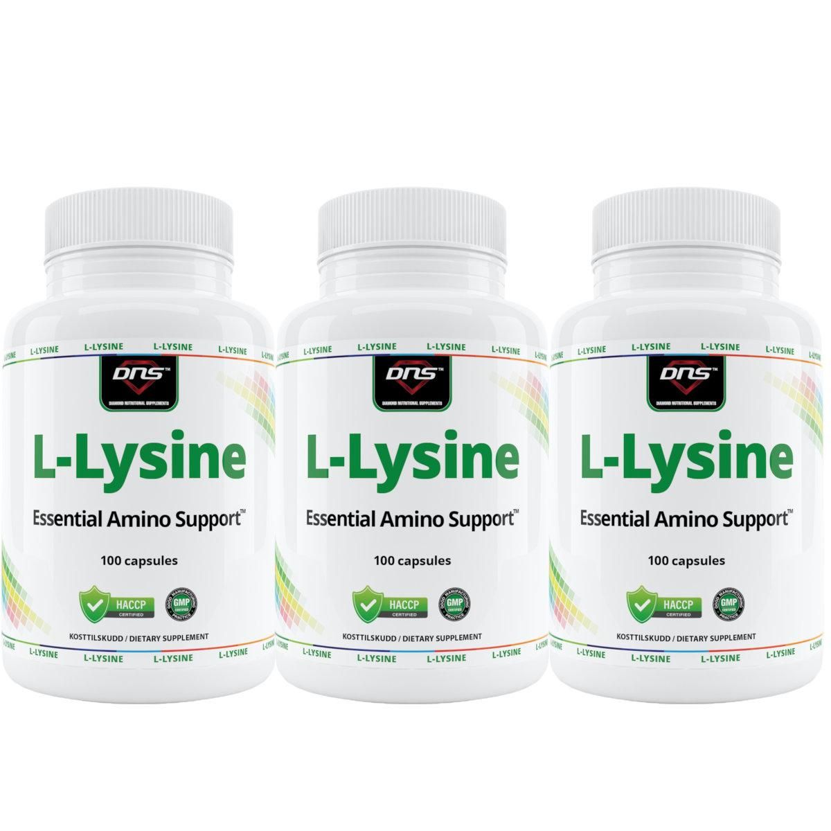 3-pack L-Lysine - 3 x 100 kapsler