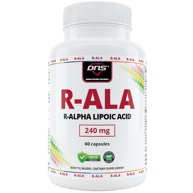 Hovedbilde R-ALA - R-alfa-liponsyre - 60 kapsler 