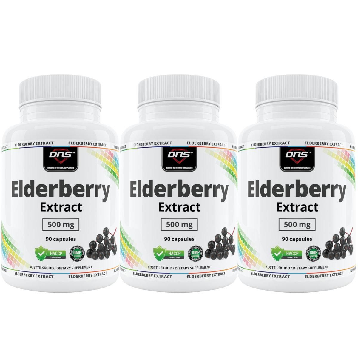 3-pack Elderberry (Svarthyll) Extract - 3 x 90 kapsler