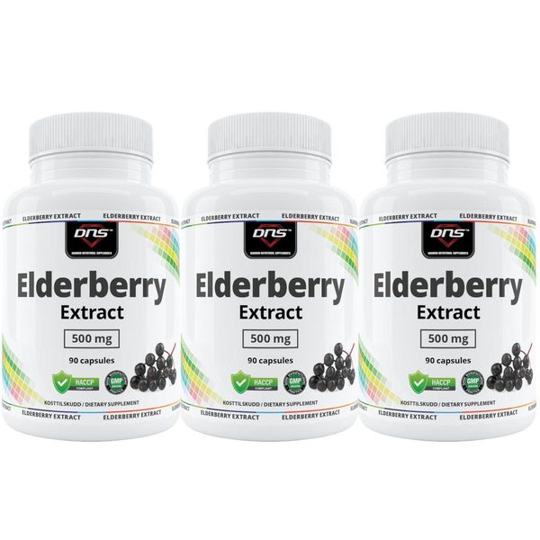 3-pack Elderberry (Svarthyll) Extract - 3 x 90 kapsler