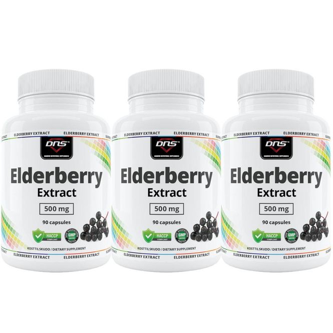 Hovedbilde 3-pack Elderberry (Svarthyll) Extract - 3 x 90 kapsler