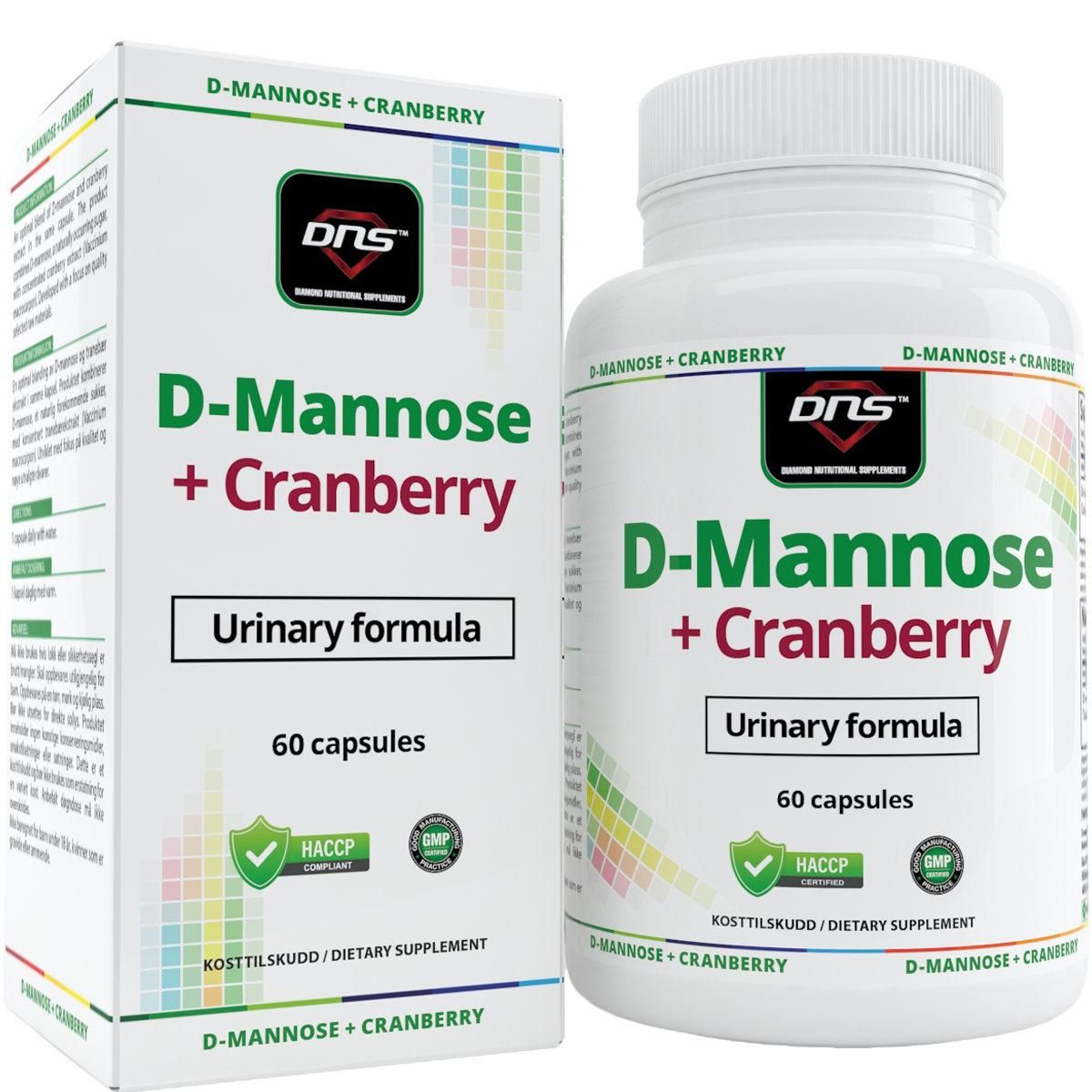 D-Mannose + Cranberry - 60 kapsler