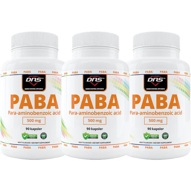 Hovedbilde 3-pack PABA - 500 mg - 3 x 90 kapsler