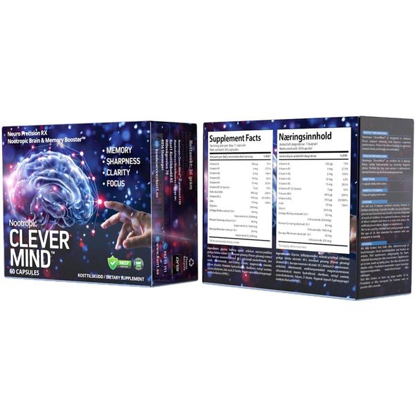 Nootropic Clever Mind™ - 60 kapsler