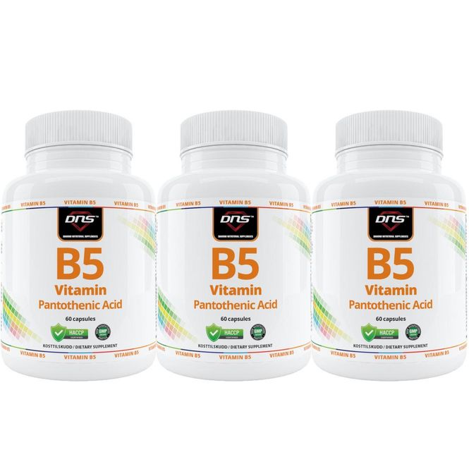 Hovedbilde 3-pack Vitamin B5 Pantotensyre - 3 x 60 kapsler