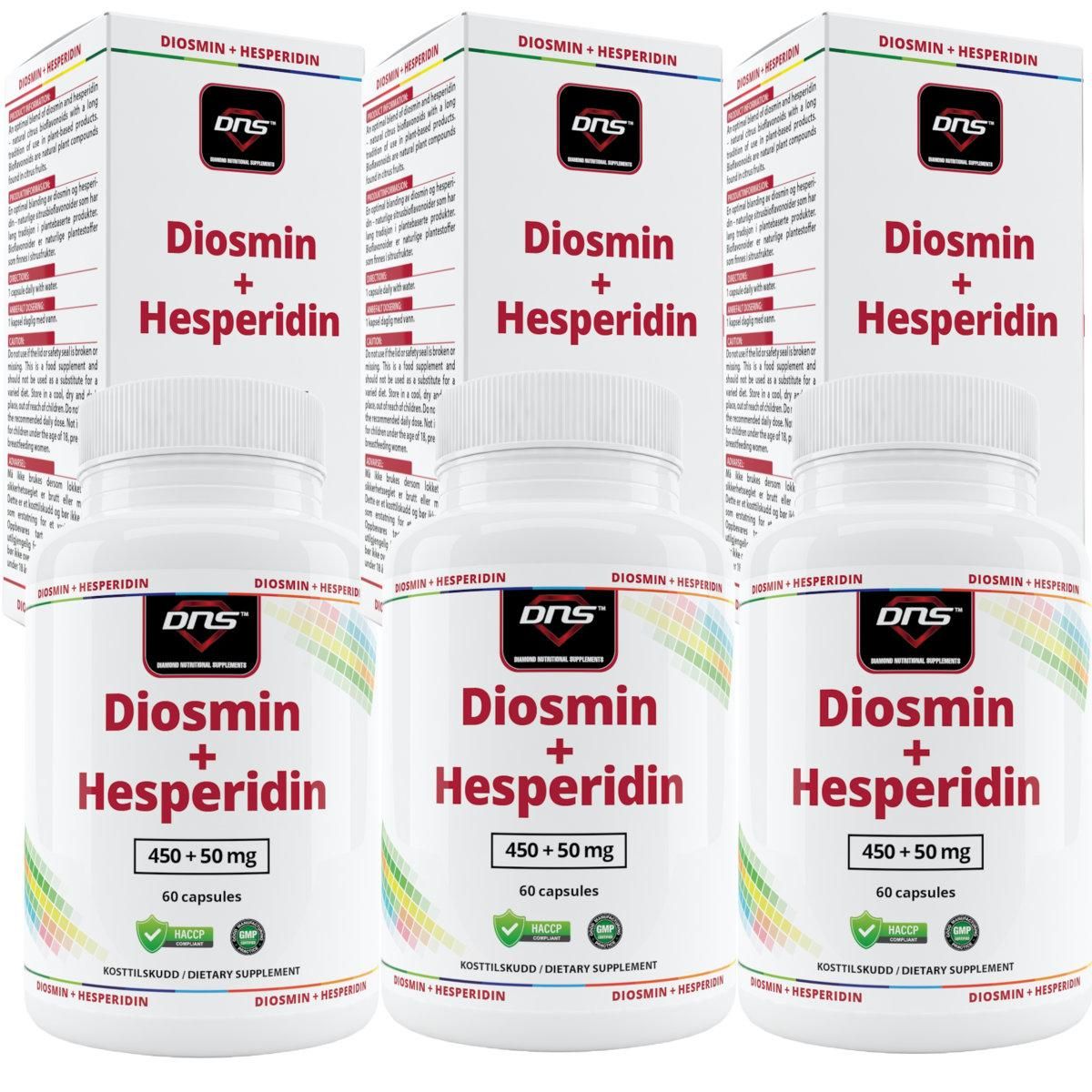 3-pack Diosmin + Hesperidin - 3 x 60 kapsler