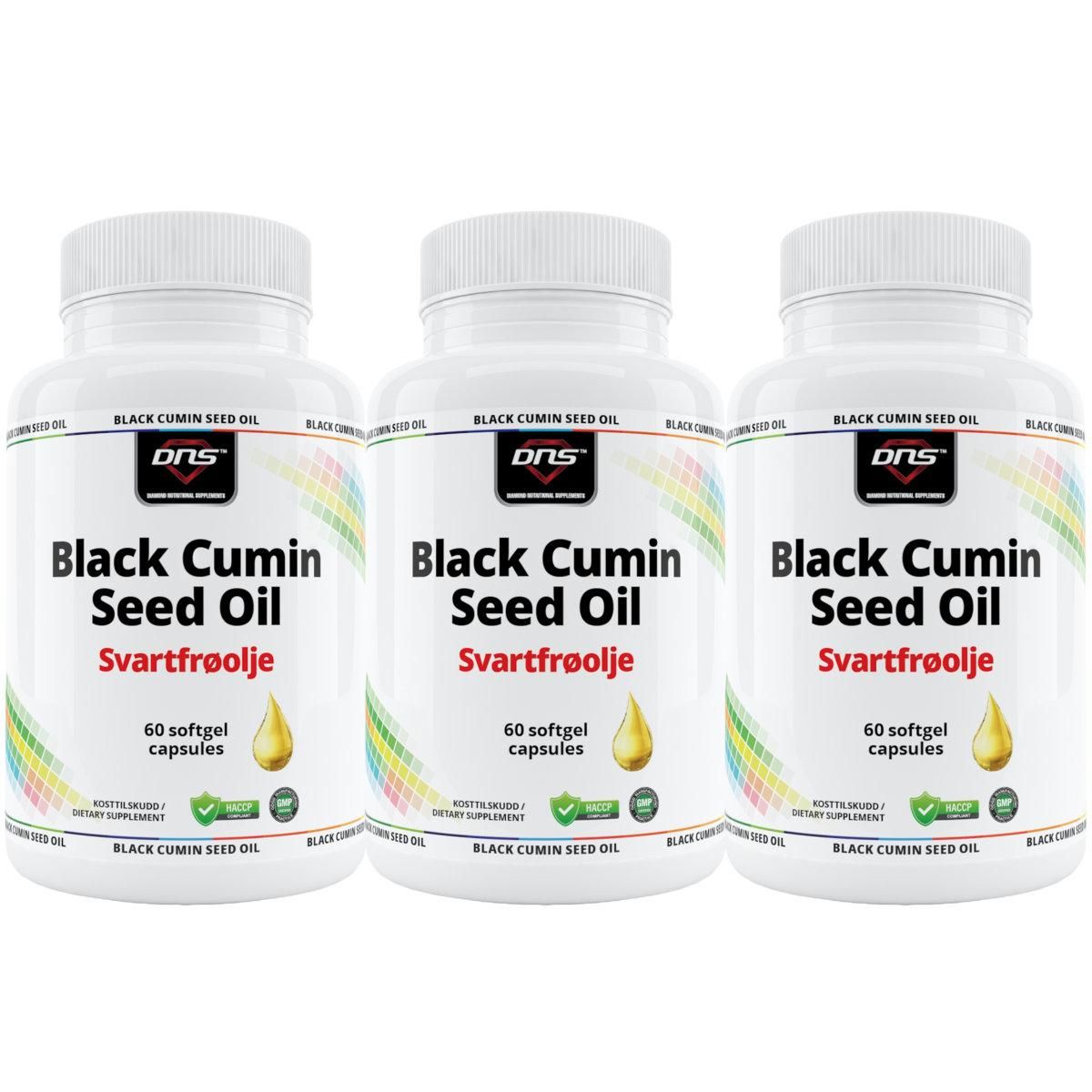 3-pack Black Cumin Seed Oil - Svartfrøolje - 3 x 60 kapsler