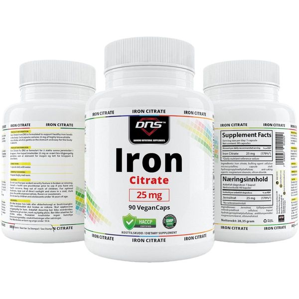 Iron Citrate 25 mg Jern - 90 kapsler