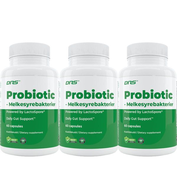 3-pack Probiotic Melkesyrebakterier Lactospore - 3 x 60 kapsler