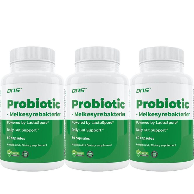 Hovedbilde 3-pack Probiotic Melkesyrebakterier Lactospore - 3 x 60 kapsler