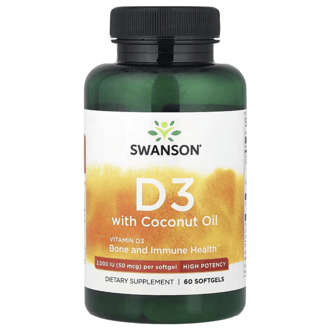 Hovedbilde Vitamin D3 med kokosolje - 60 kapsler